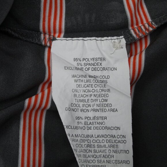 Callaway Polo Shirt Mens 2XL XXL Gray/Orange Striped Opti-Dri S/S Stretch Golf - Picture 8 of 12